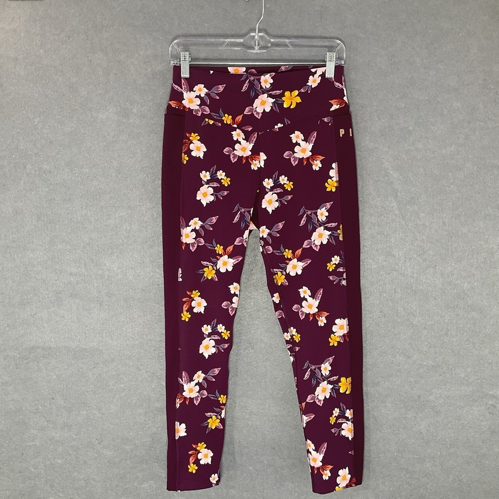 Pink Victoria's Secret Ultimate Womens Sz L Leggings Skinny Fit NWT Floral